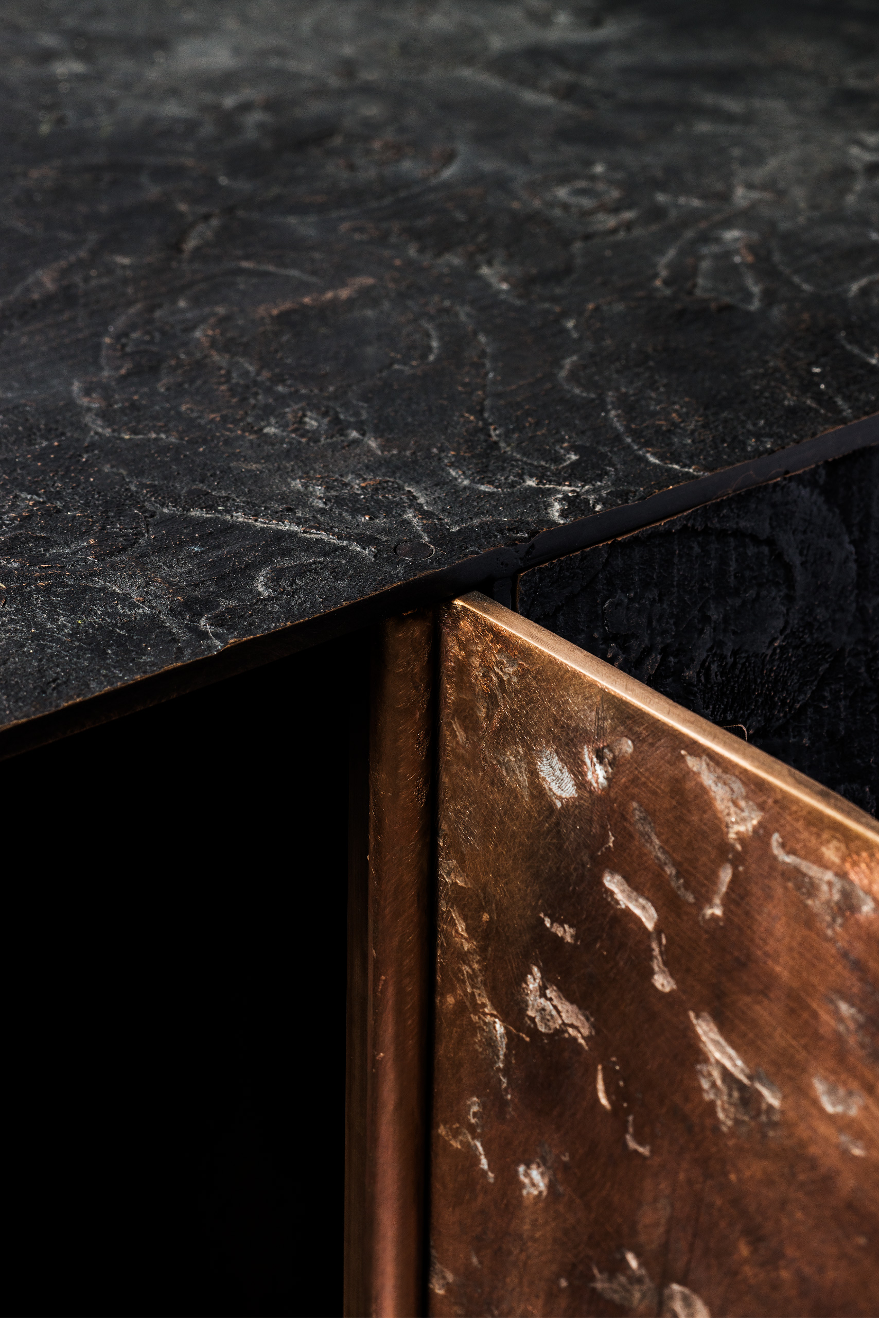 Damasco Cabinet in Bronze with Black Patina