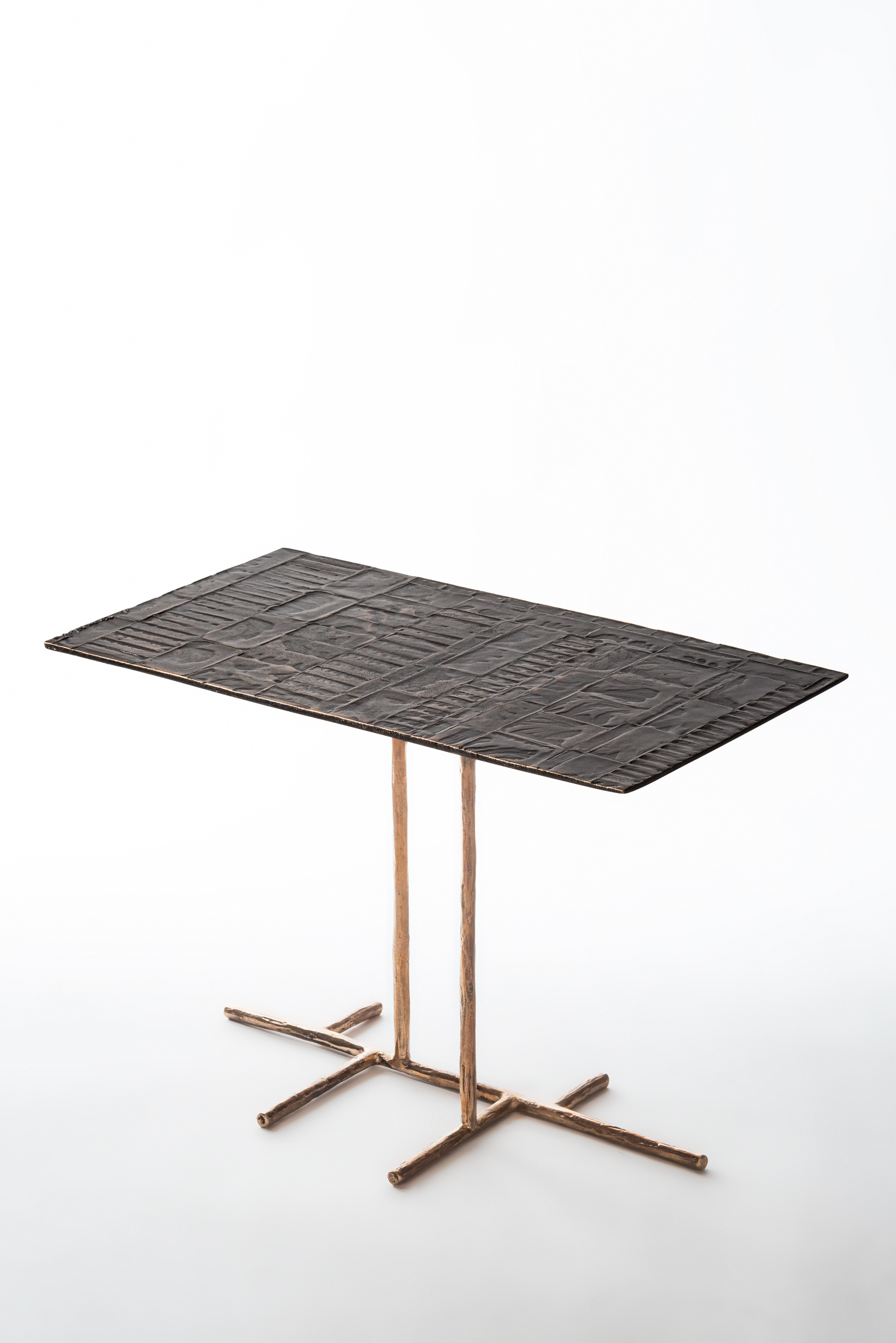 Rilievi Coffee Table in Bronze with Black Patina