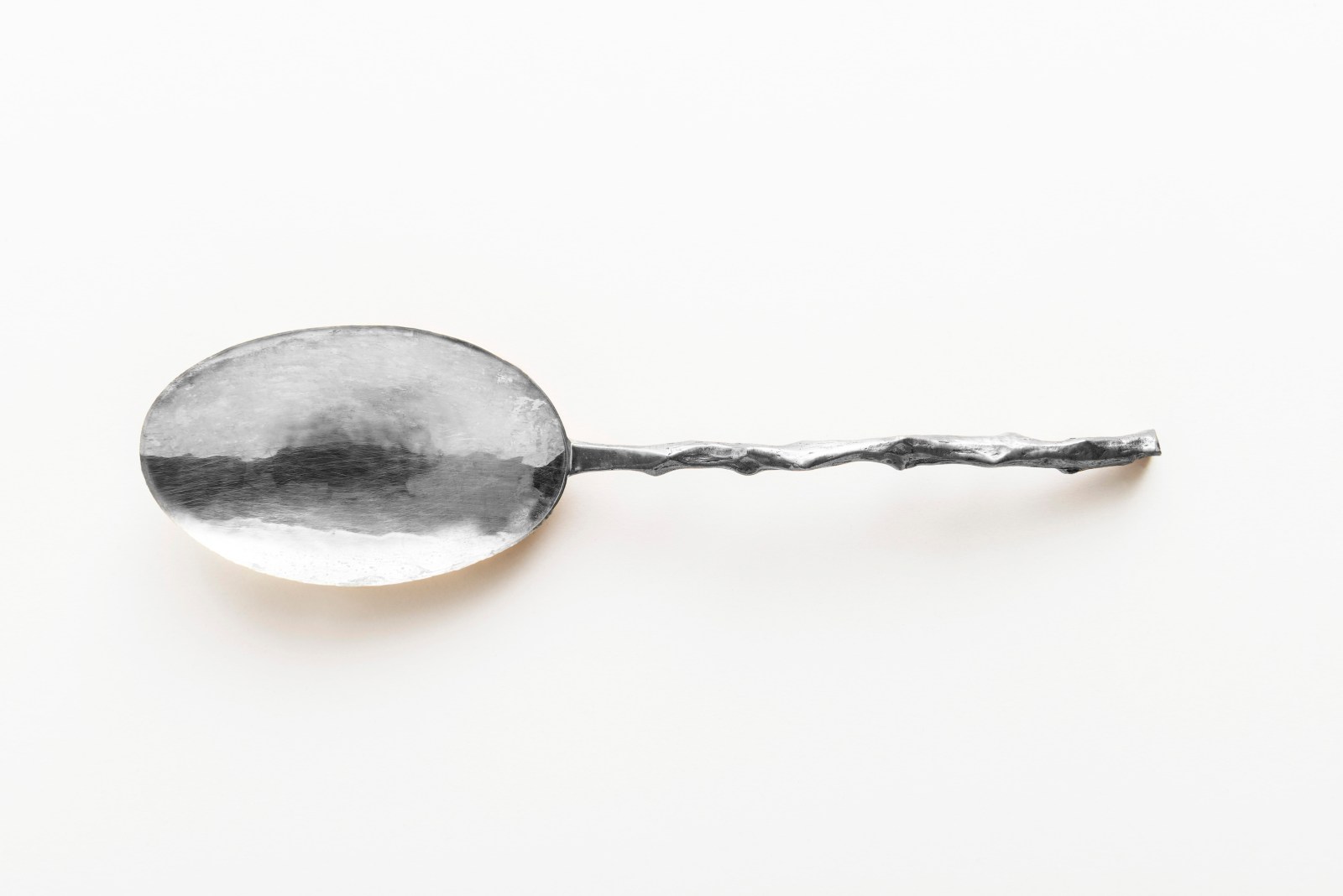 Rose Branch Risotto Serving Spoon Plated in Silver