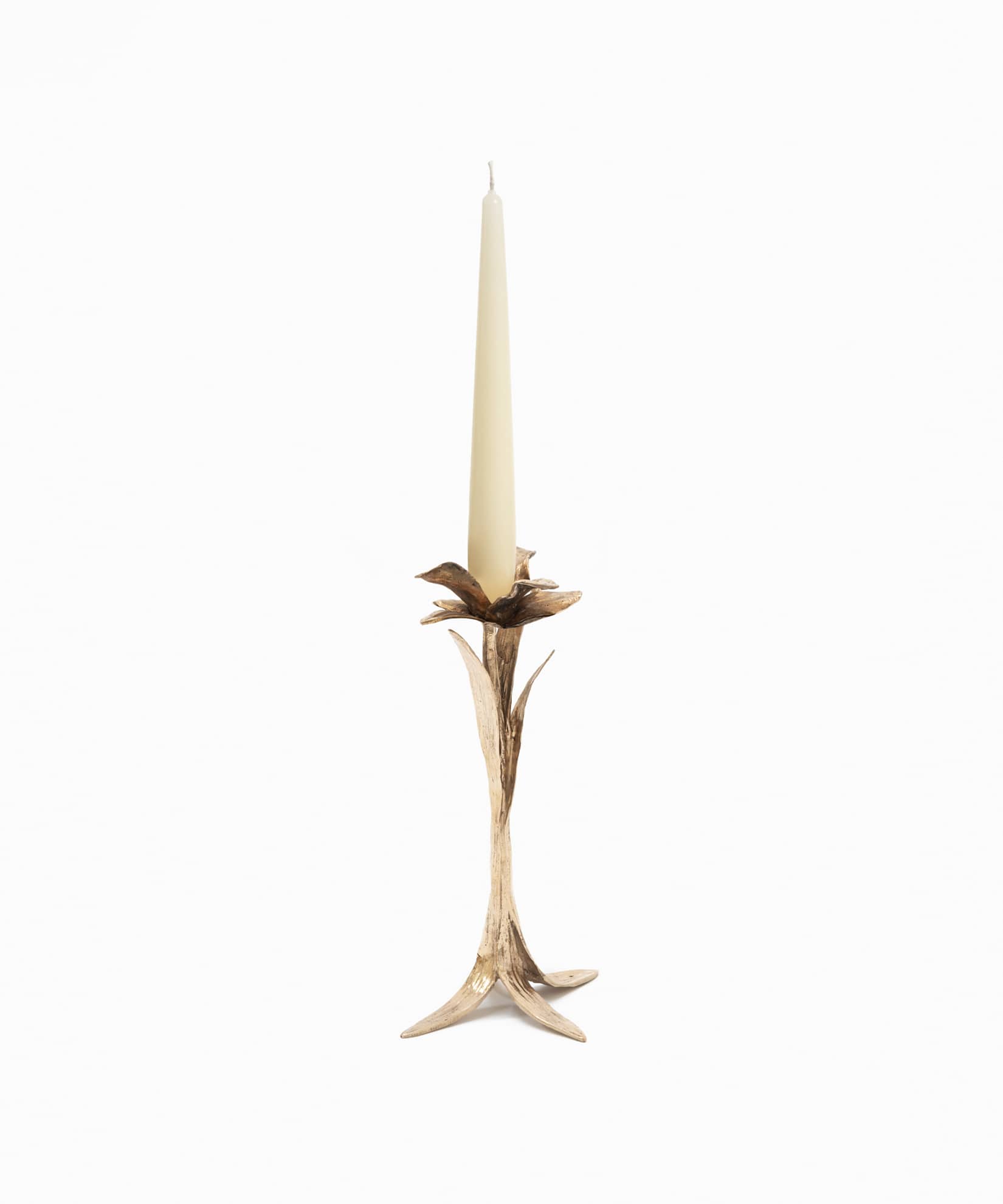 Iris Candle Holder in Bronze