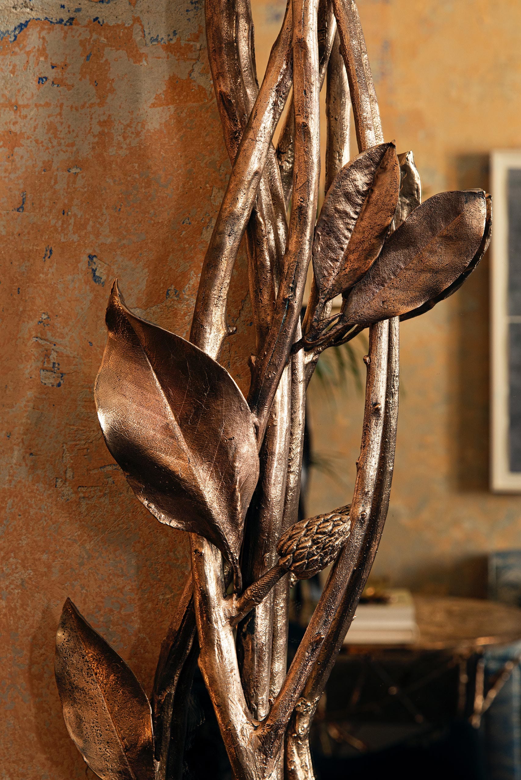 Magnolia Mirror in Bronze