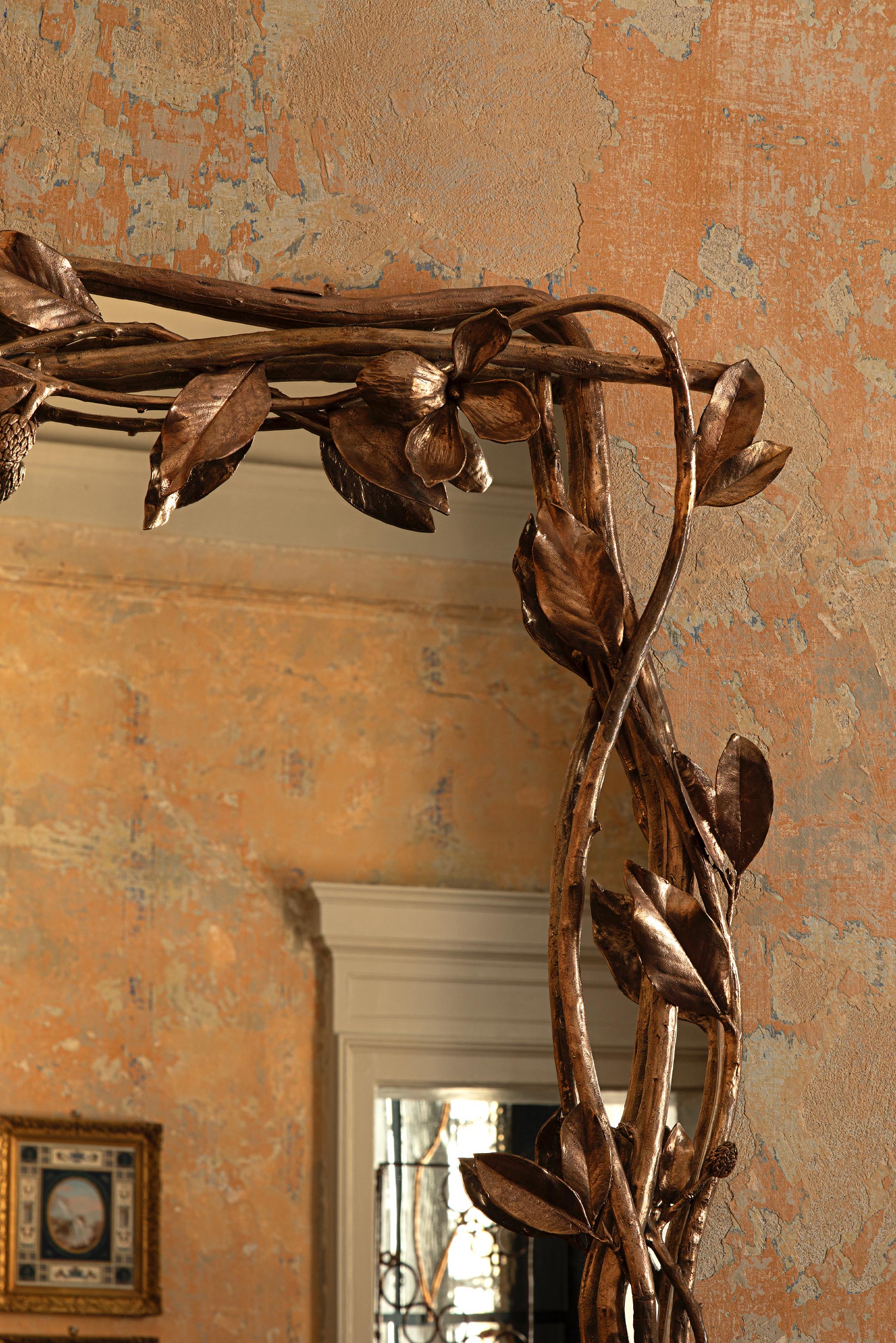Magnolia Mirror in Bronze